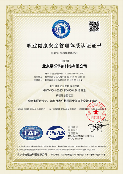 健康管理体系证书